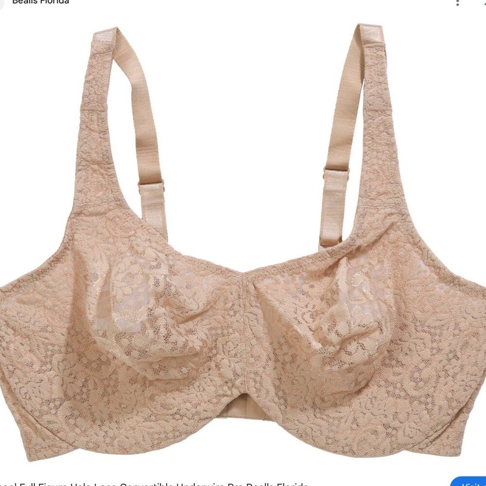 NWOT Wacoal Full Figure Halo Lace Convertible Underwire Bra Style 65547 34DDD